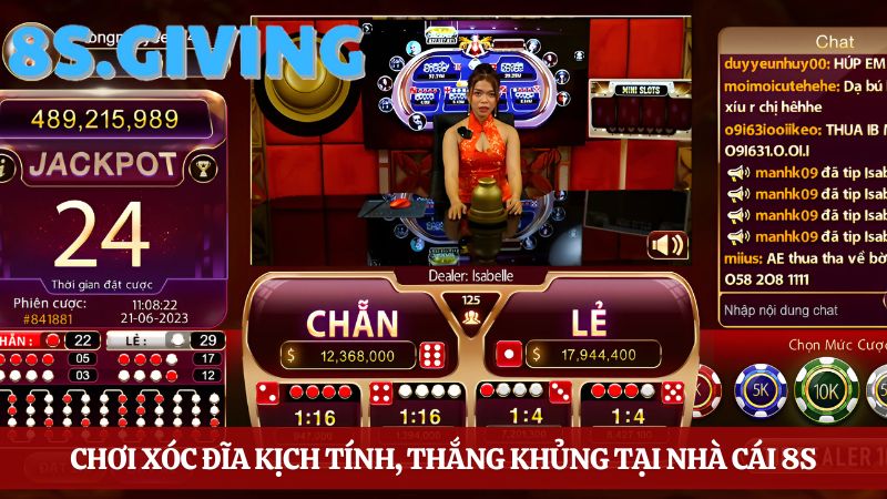 Casino online 8S xóc đĩa