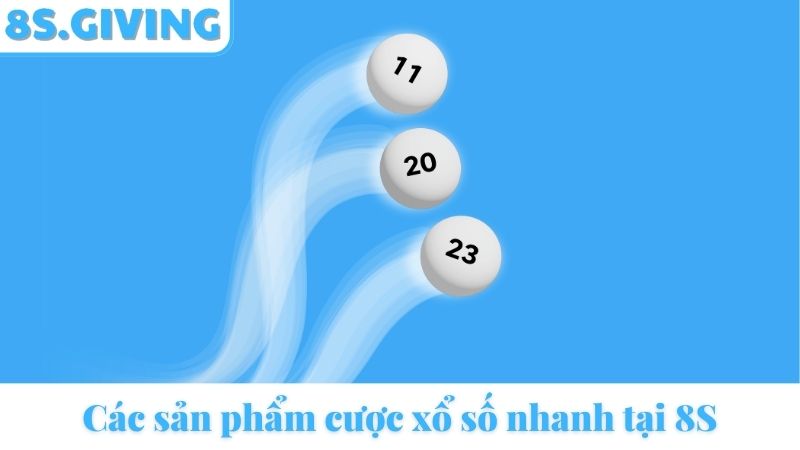 Các sản phẩm xổ số siêu tốc 8S